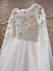 FLORİ - 3 Boyutlu Çiçek Dantelli Kız Çocuğu Elbisesi